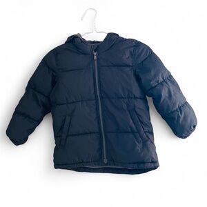 Boys 5T Old Navy Black Fleece Lined Jacket Warm